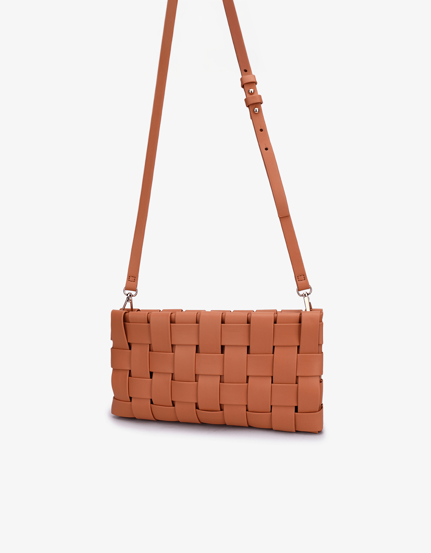 LINDY WOVEN CLUTCH SMALL APRICOT - REMI/REID