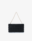 LINDY WOVEN CLUTCH SMALL BLACK - REMI/REID