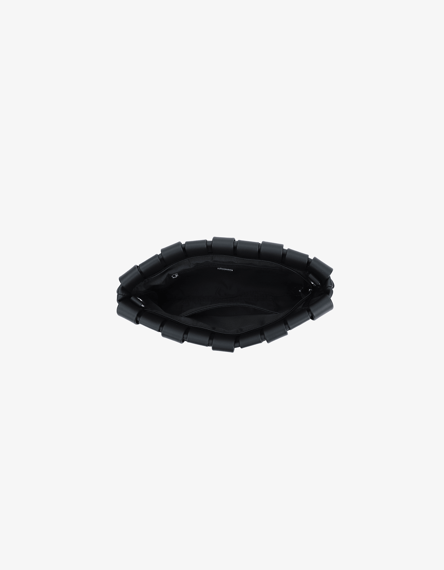 LINDY WOVEN CLUTCH SMALL BLACK - REMI/REID
