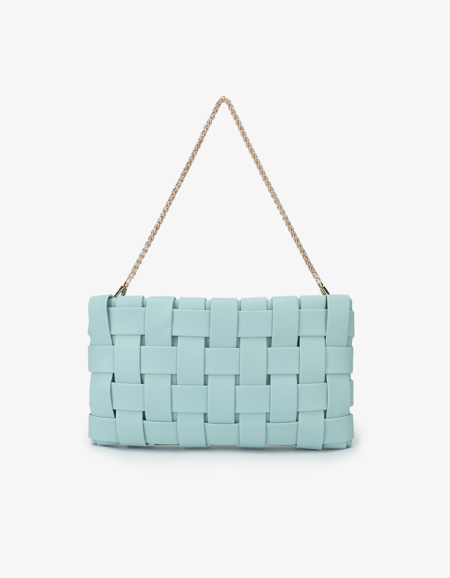 LINDY WOVEN CLUTCH SMALL BLUE - REMI/REID
