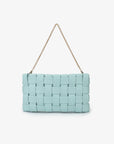 LINDY WOVEN CLUTCH SMALL BLUE - REMI/REID