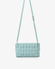 LINDY WOVEN CLUTCH SMALL BLUE - REMI/REID