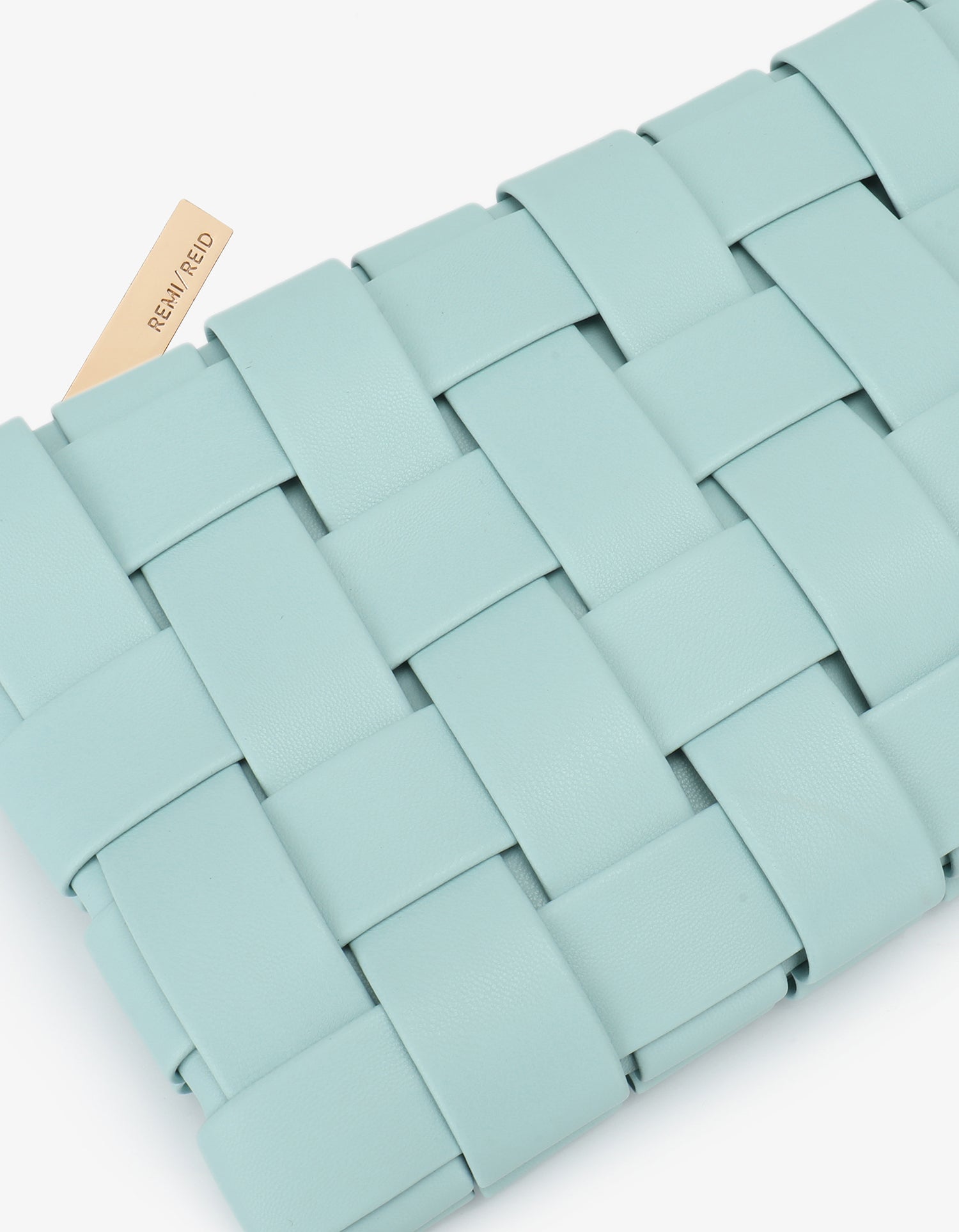 LINDY WOVEN CLUTCH SMALL BLUE - REMI/REID
