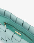 LINDY WOVEN CLUTCH SMALL BLUE - REMI/REID
