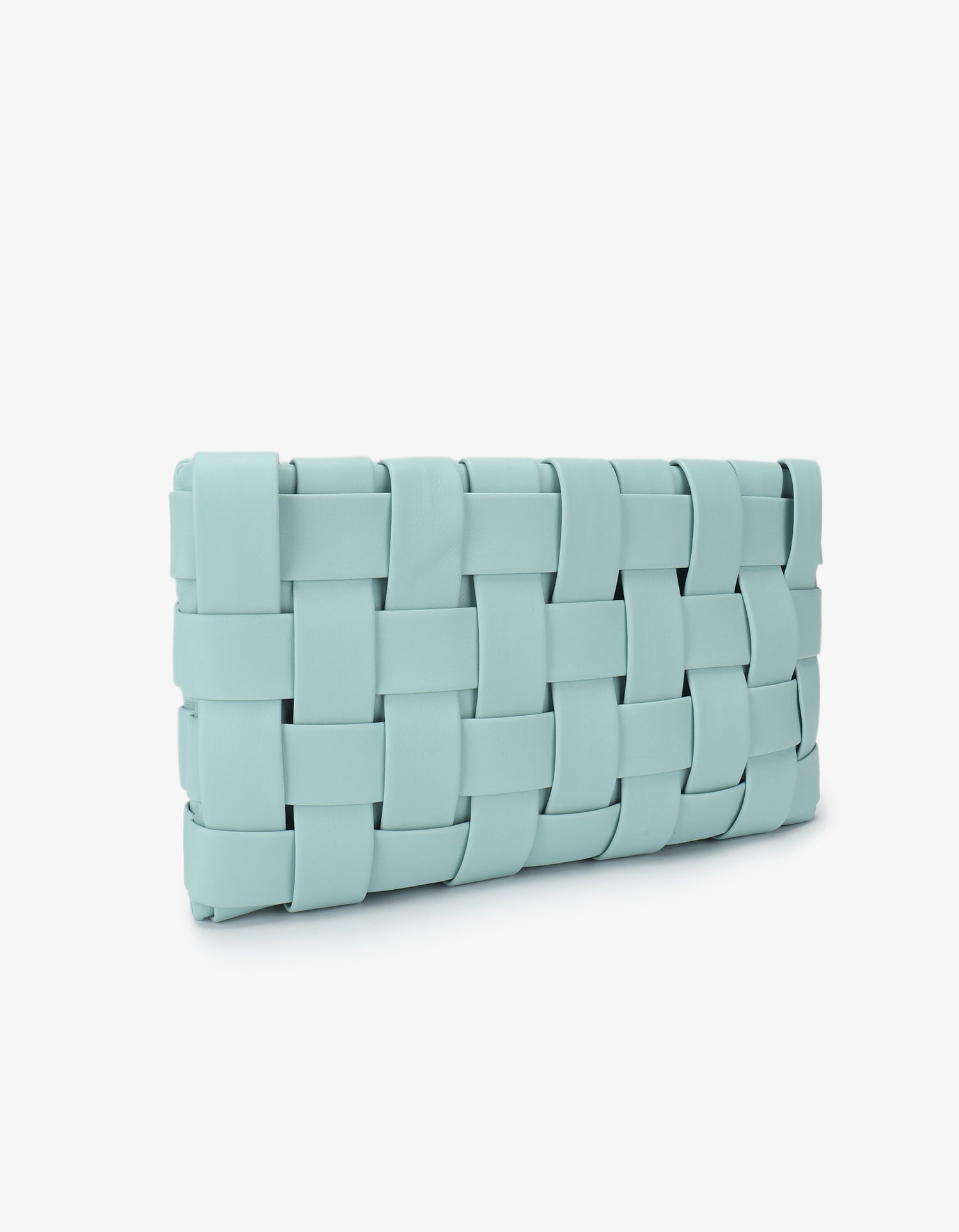 LINDY WOVEN CLUTCH SMALL BLUE - REMI/REID