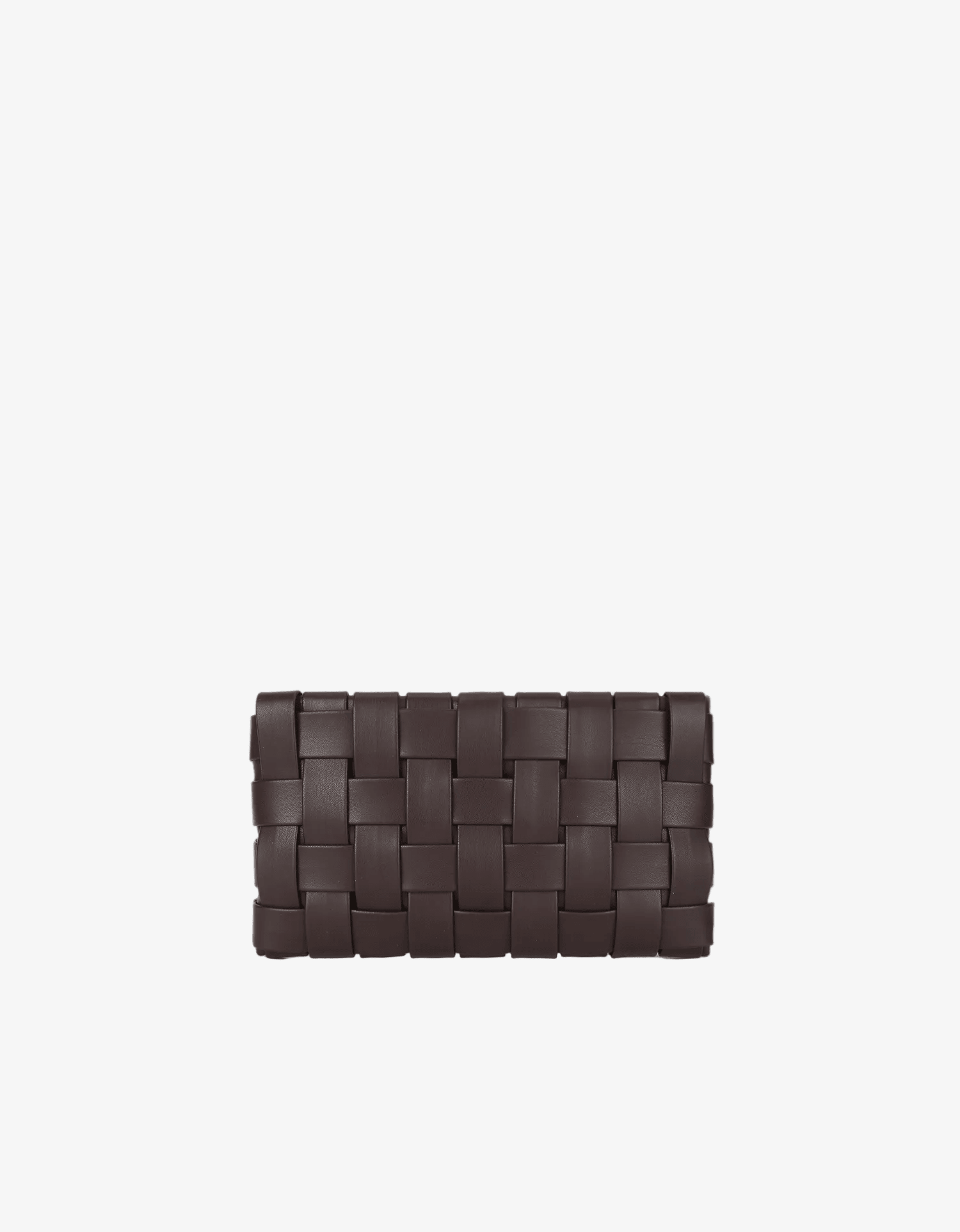 LINDY WOVEN CLUTCH SMALL ESPRESSO - REMI/REID
