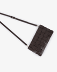 LINDY WOVEN CLUTCH SMALL ESPRESSO - REMI/REID