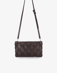 LINDY WOVEN CLUTCH SMALL ESPRESSO - REMI/REID