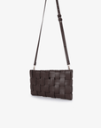 LINDY WOVEN CLUTCH SMALL ESPRESSO - REMI/REID