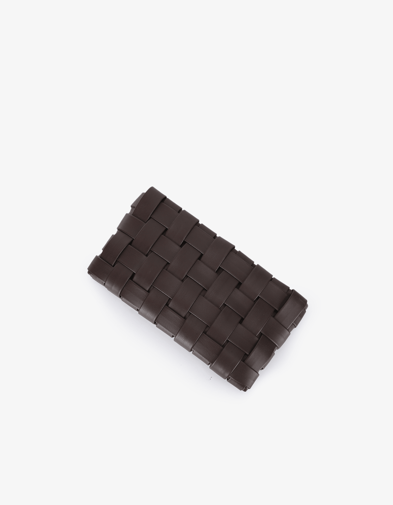 LINDY WOVEN CLUTCH SMALL ESPRESSO - REMI/REID