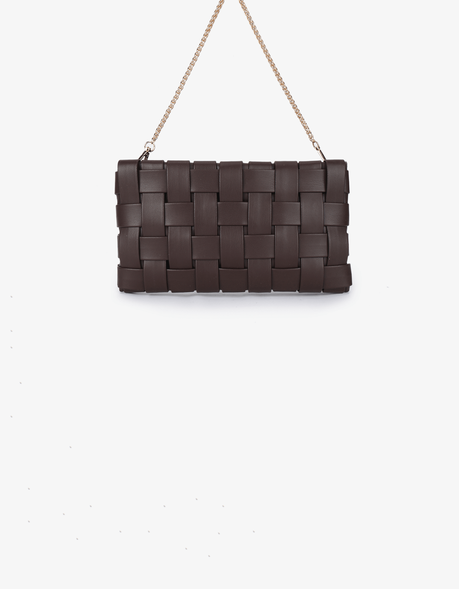 LINDY WOVEN CLUTCH SMALL ESPRESSO - REMI/REID