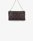 LINDY WOVEN CLUTCH SMALL ESPRESSO - REMI/REID
