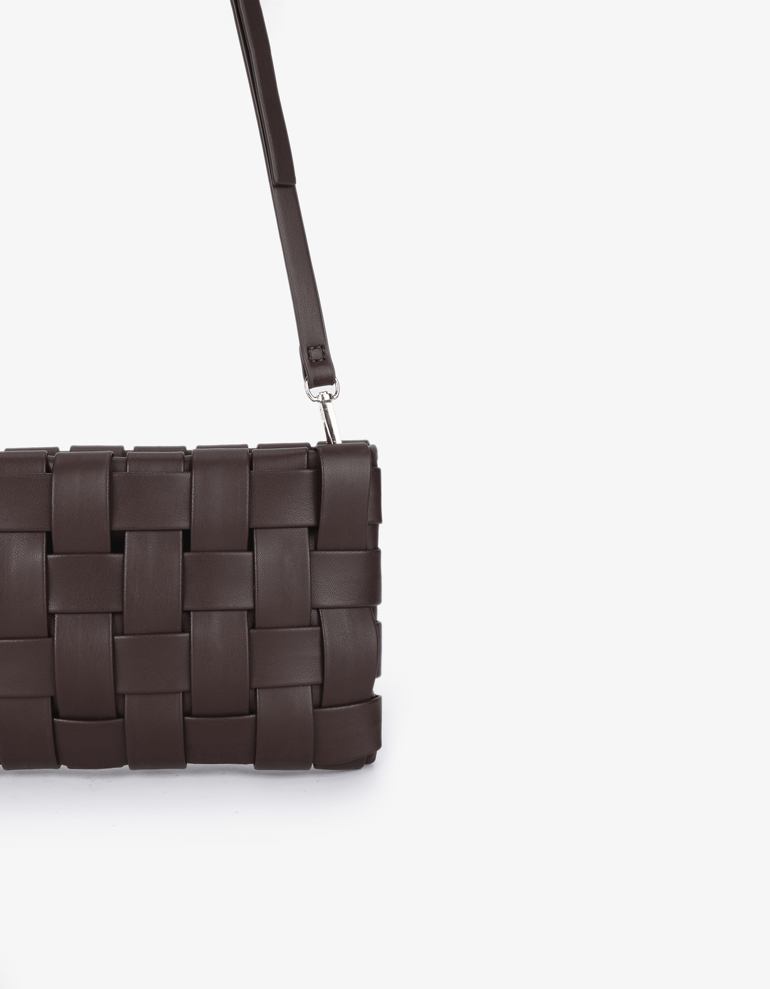 LINDY WOVEN CLUTCH SMALL ESPRESSO - REMI/REID