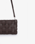 LINDY WOVEN CLUTCH SMALL ESPRESSO - REMI/REID