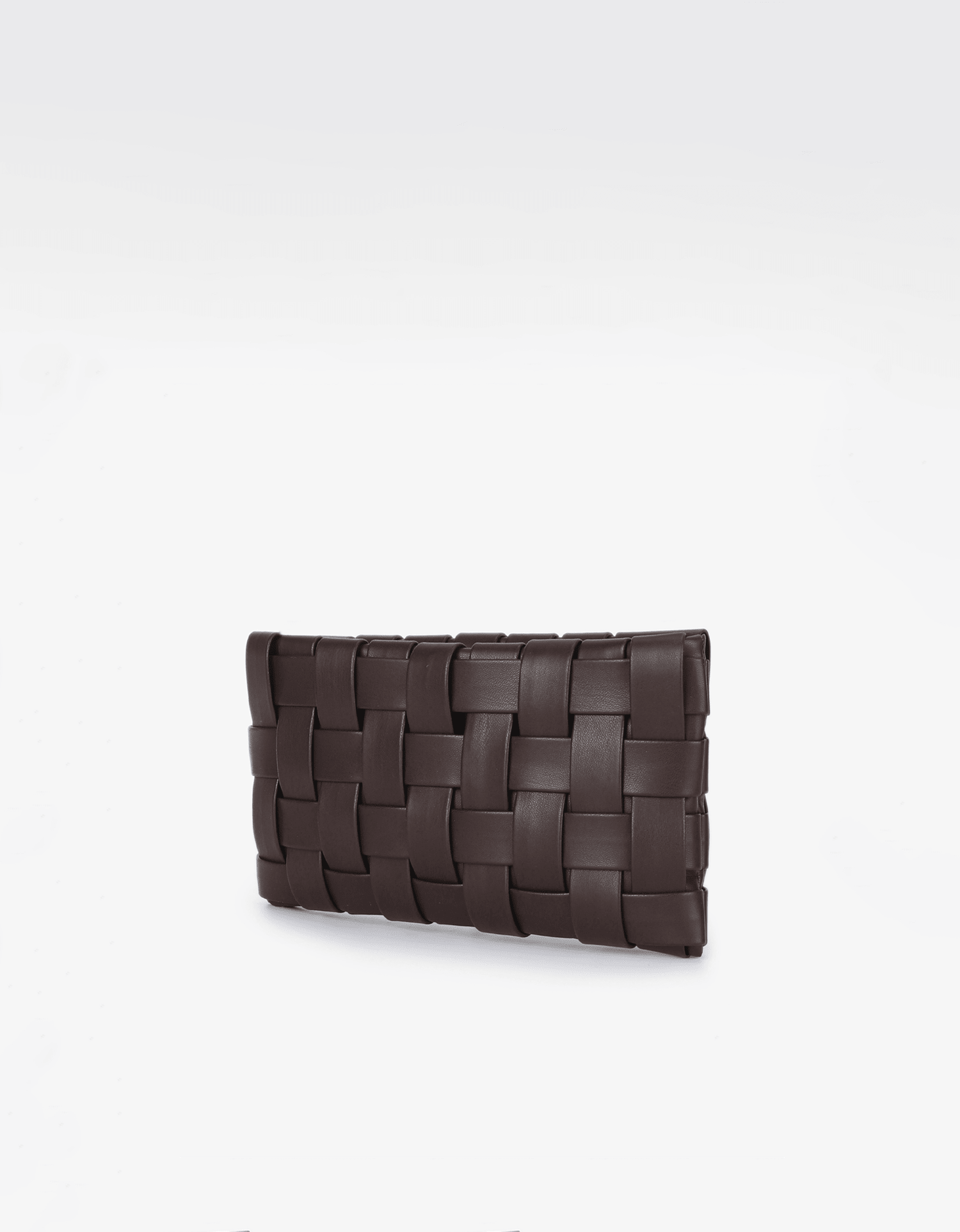 LINDY WOVEN CLUTCH SMALL ESPRESSO - REMI/REID