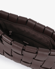LINDY WOVEN CLUTCH SMALL ESPRESSO - REMI/REID