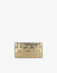 LINDY WOVEN CLUTCH SMALL HI SHINE METALLIC PLATINUM - REMI/REID