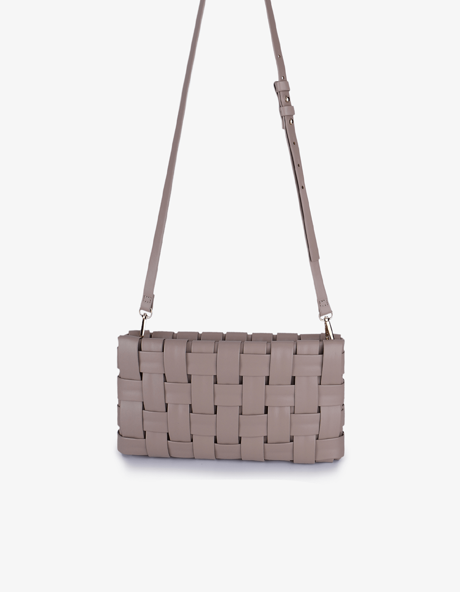 LINDY WOVEN CLUTCH SMALL LIGHT TAN - REMI/REID
