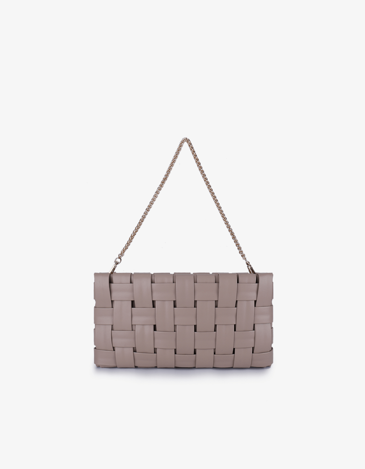 LINDY WOVEN CLUTCH SMALL LIGHT TAN - REMI/REID