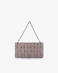 LINDY WOVEN CLUTCH SMALL LIGHT TAN - REMI/REID