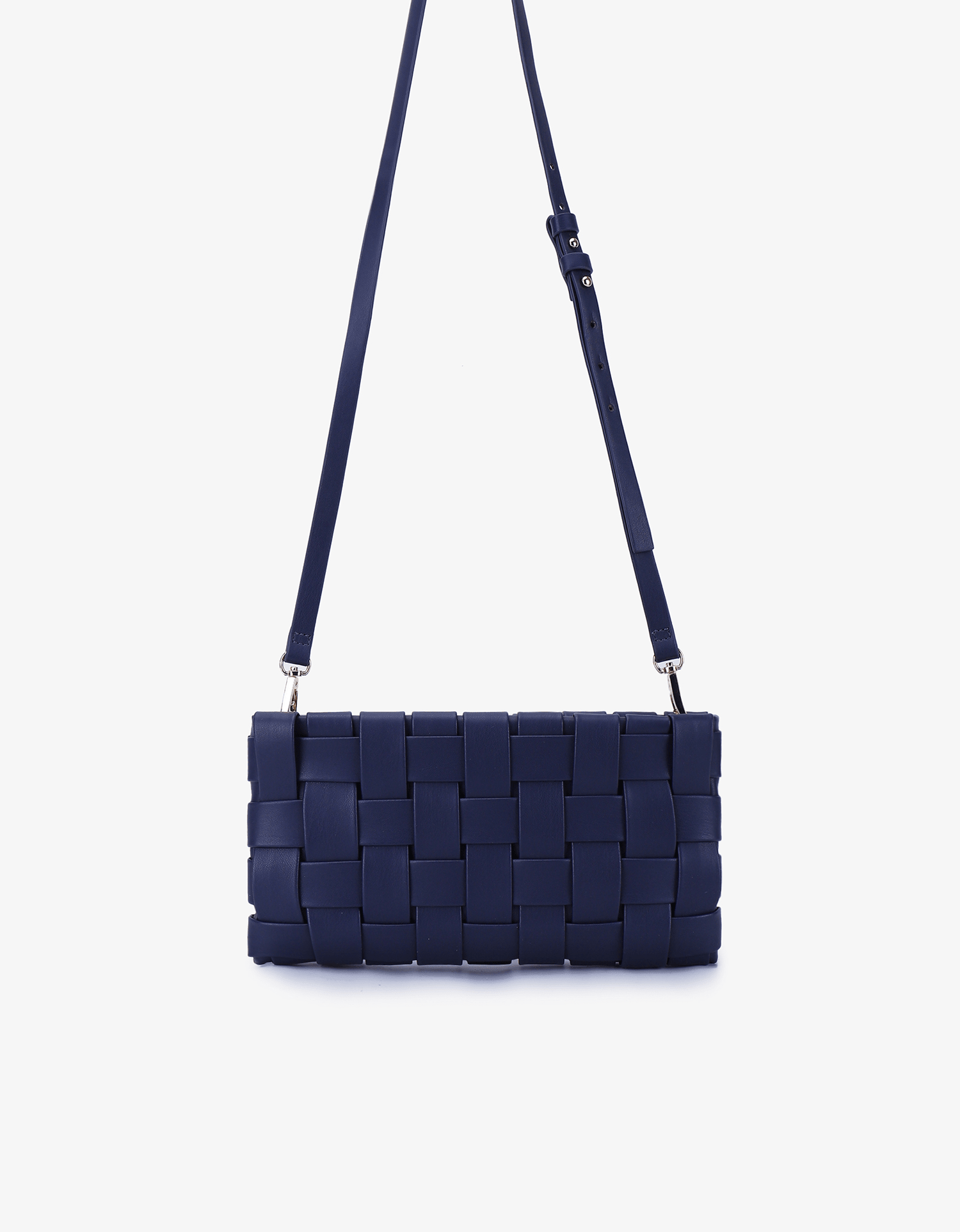 LINDY WOVEN CLUTCH SMALL NAVY - REMI/REID