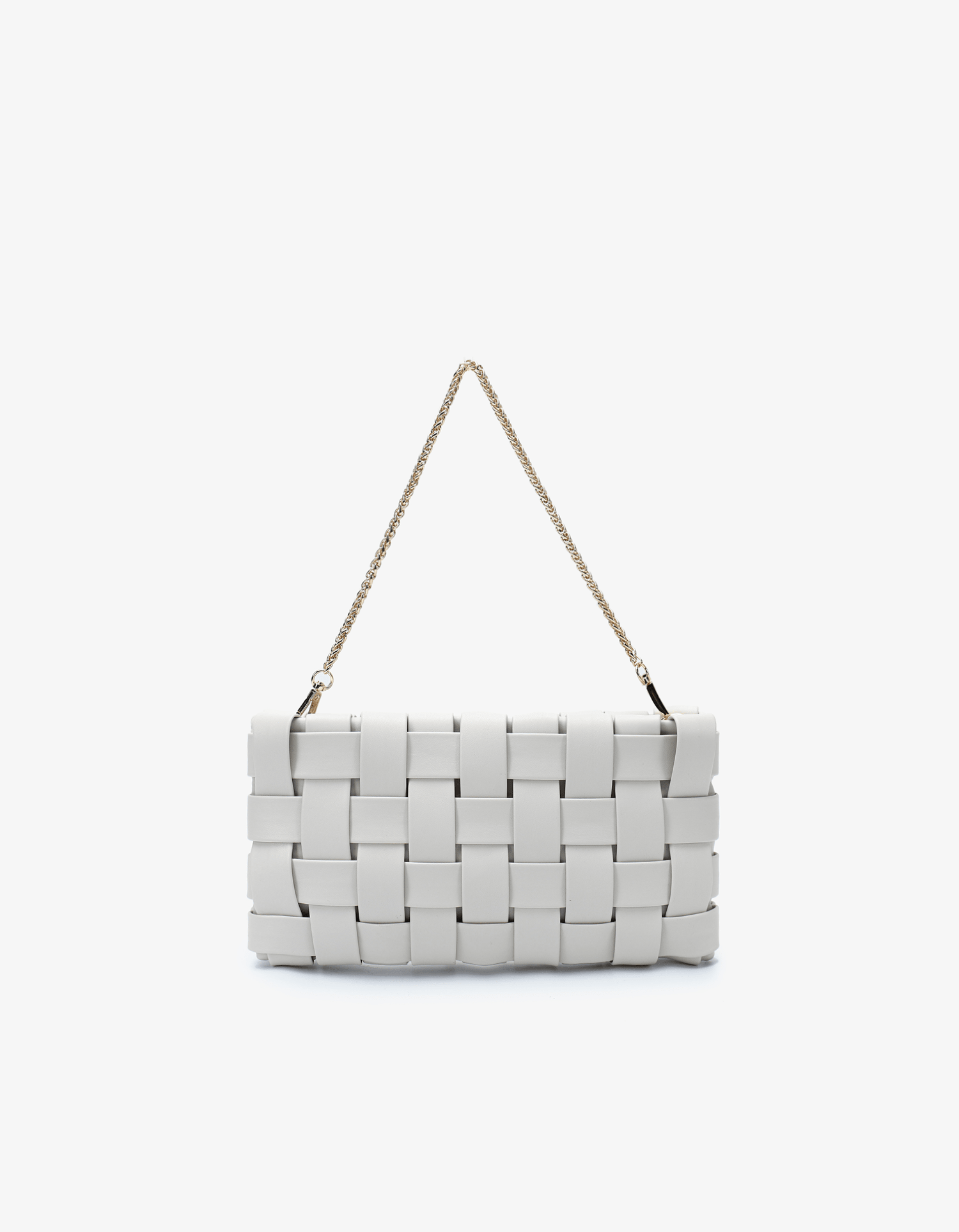 LINDY WOVEN CLUTCH SMALL OFF - WHITE - REMI/REID