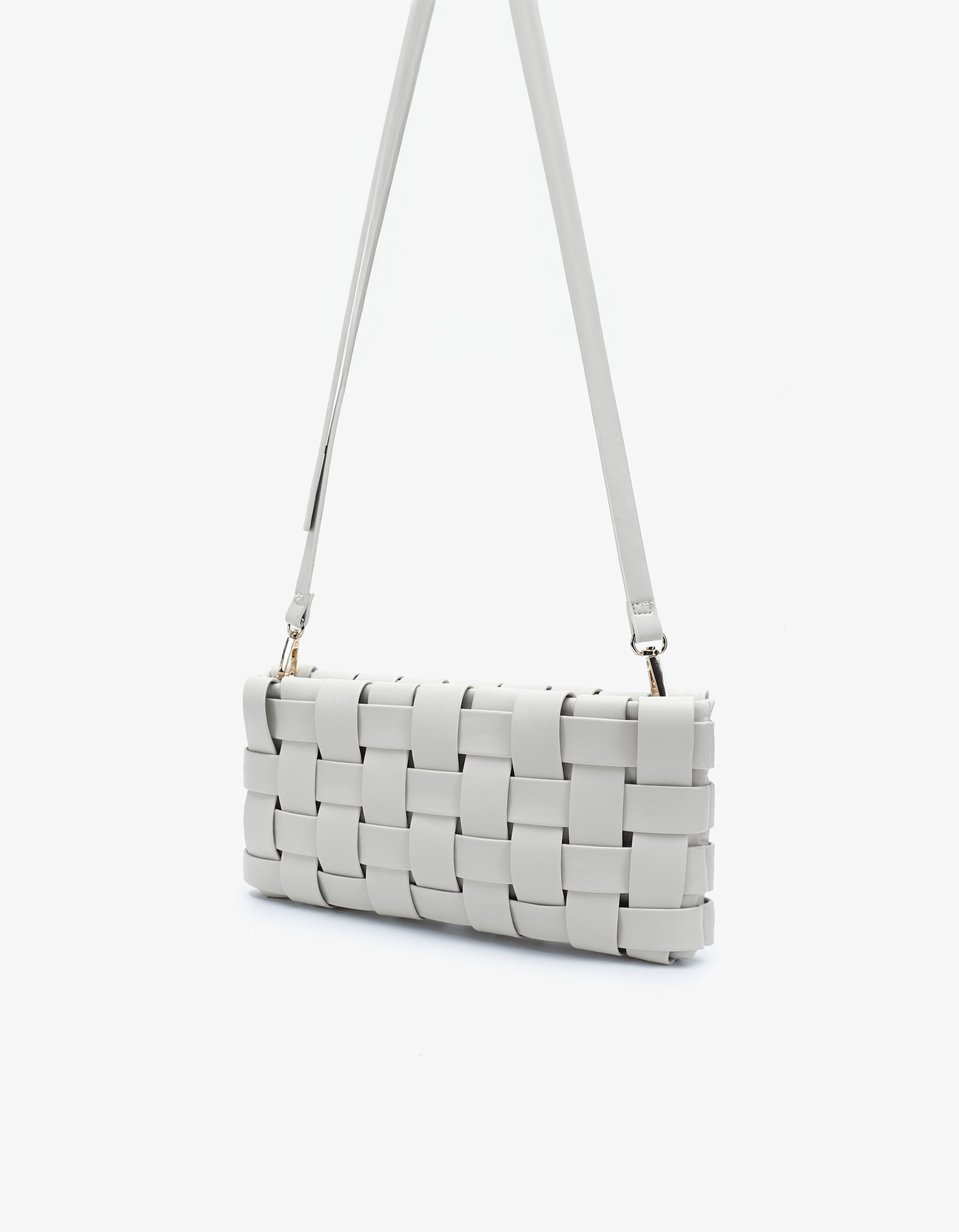 LINDY WOVEN CLUTCH SMALL OFF - WHITE - REMI/REID