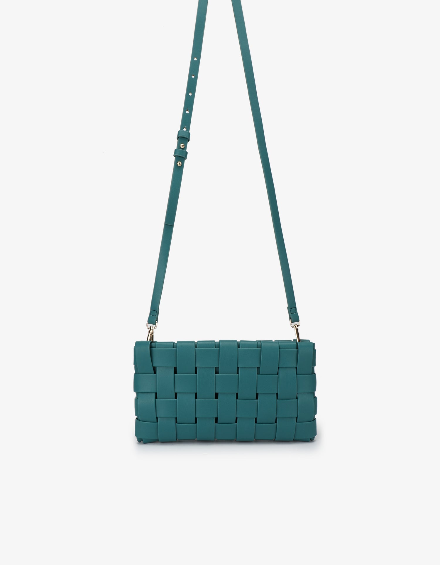 LINDY WOVEN CLUTCH SMALL TEAL - REMI/REID