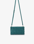 LINDY WOVEN CLUTCH SMALL TEAL - REMI/REID