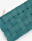 LINDY WOVEN CLUTCH SMALL TEAL - REMI/REID