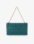 LINDY WOVEN CLUTCH SMALL TEAL - REMI/REID