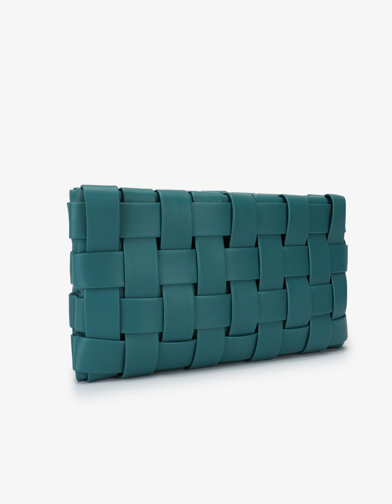 LINDY WOVEN CLUTCH SMALL TEAL - REMI/REID
