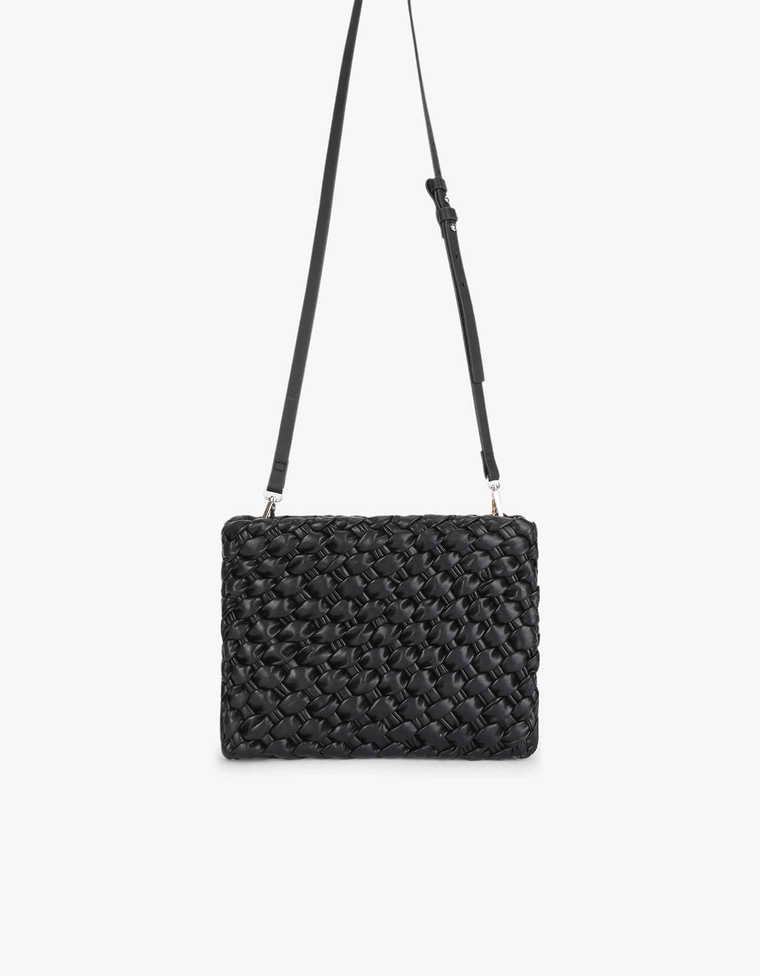 NIEVES WOVEN CLUTCH BLACK - REMI/REID