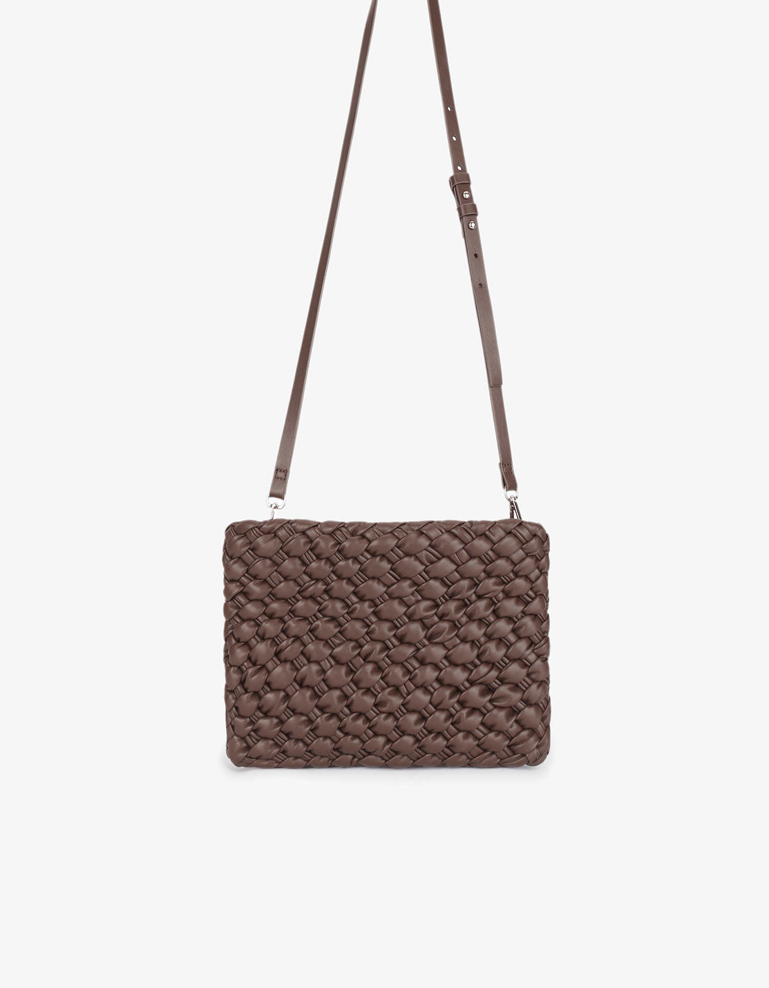 NIEVES WOVEN CLUTCH ESPRESSO - REMI/REID
