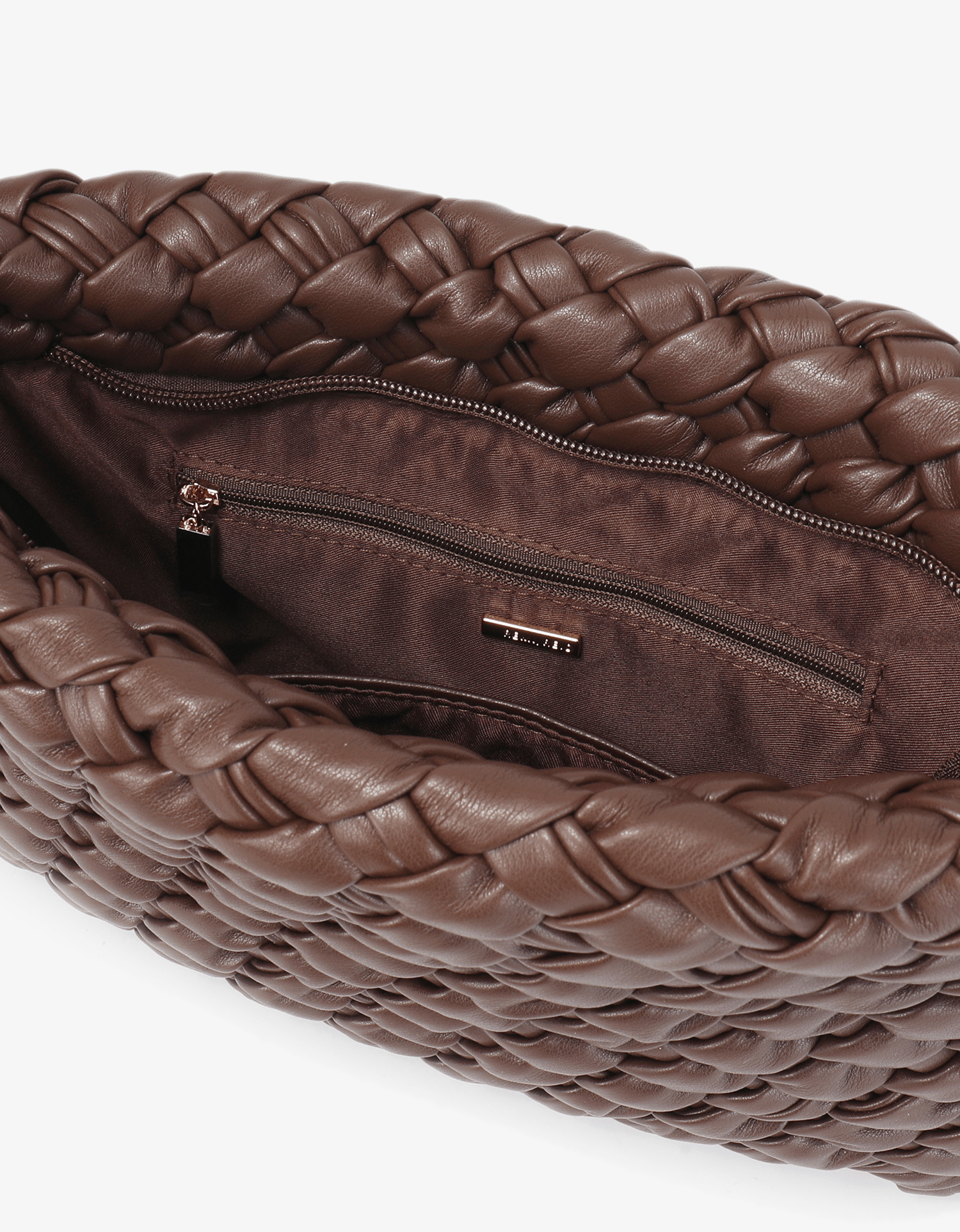 NIEVES WOVEN CLUTCH ESPRESSO - REMI/REID