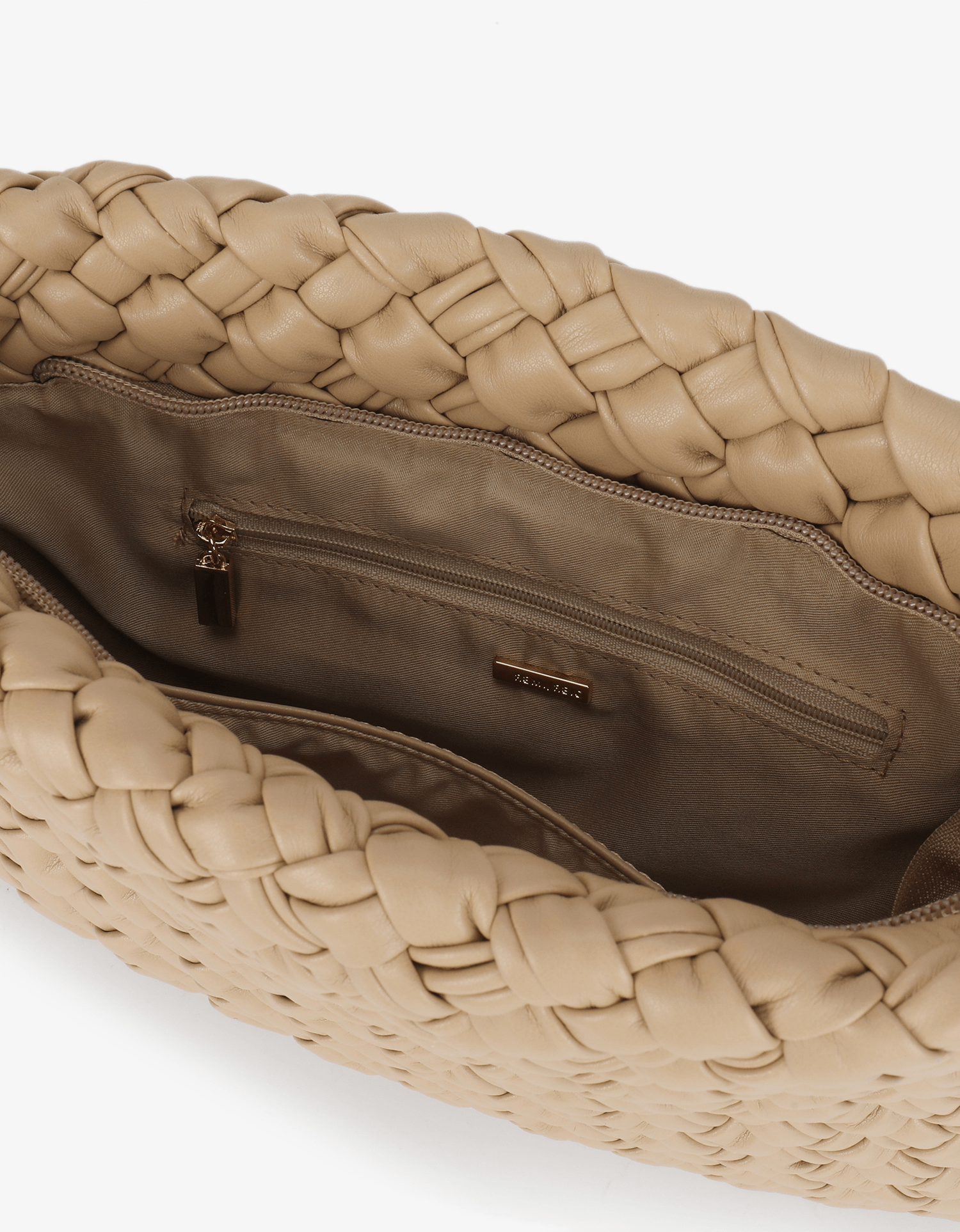 NIEVES WOVEN CLUTCH LIGHT TAN - REMI/REID