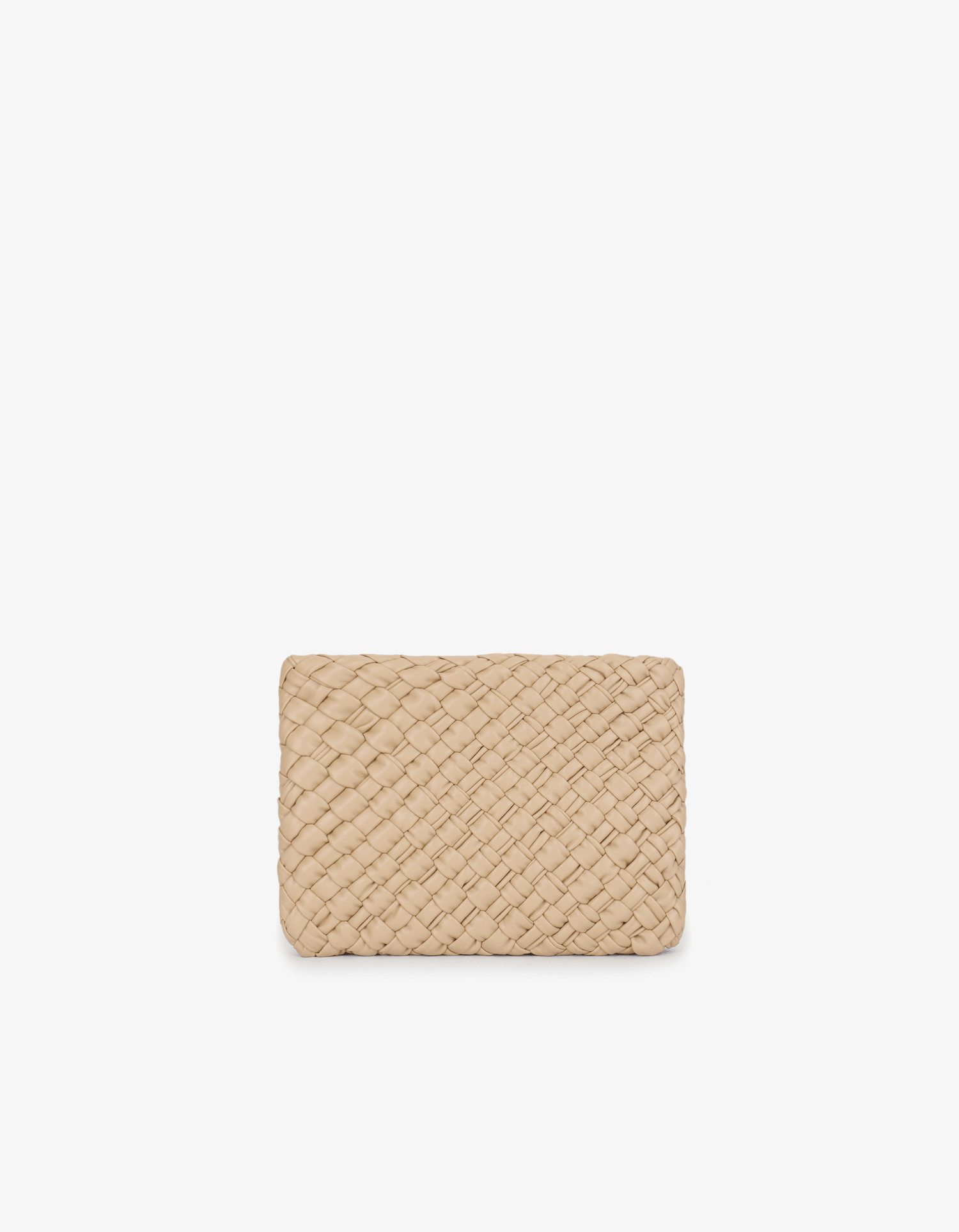NIEVES WOVEN CLUTCH LIGHT TAN - REMI/REID