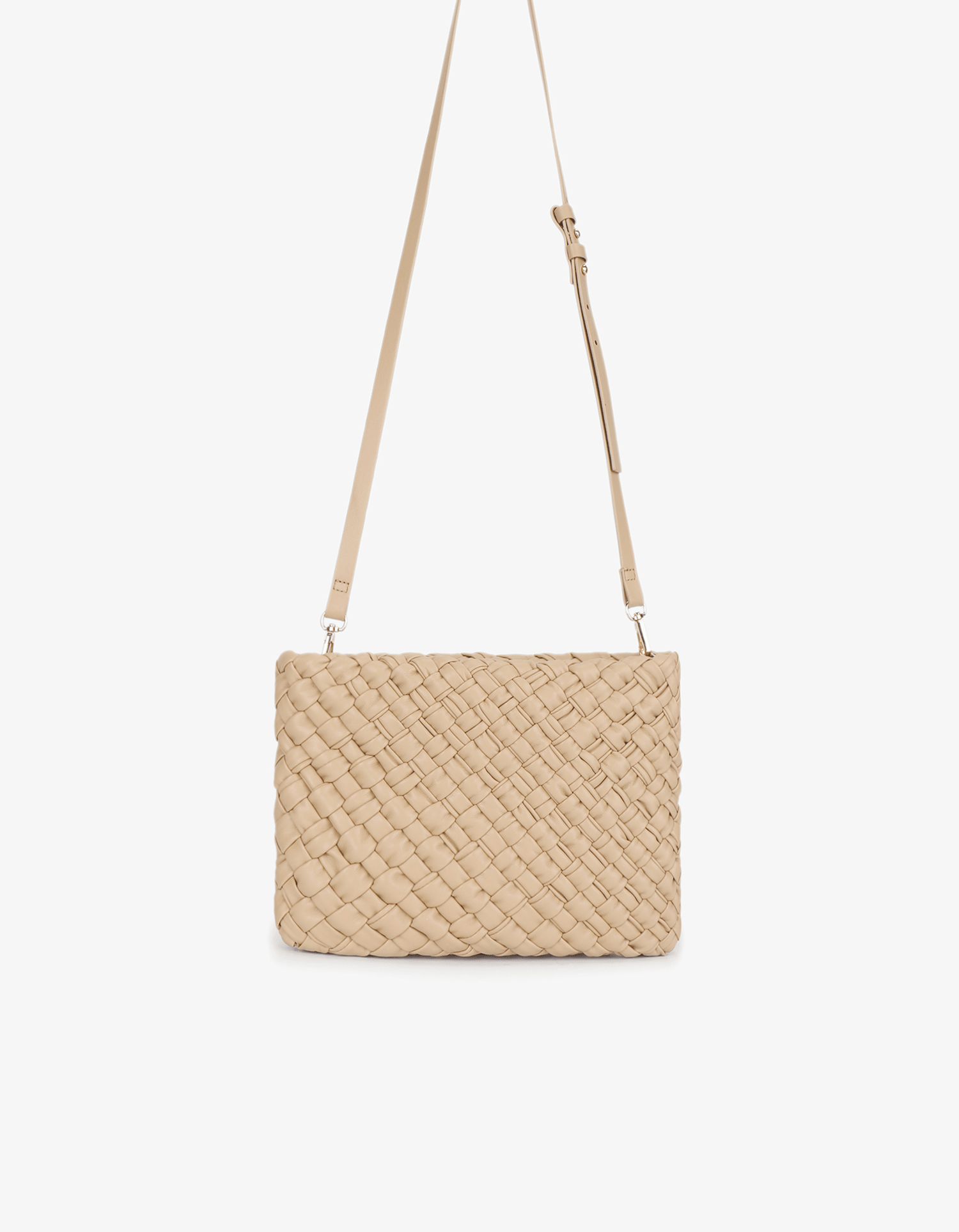NIEVES WOVEN CLUTCH LIGHT TAN - REMI/REID