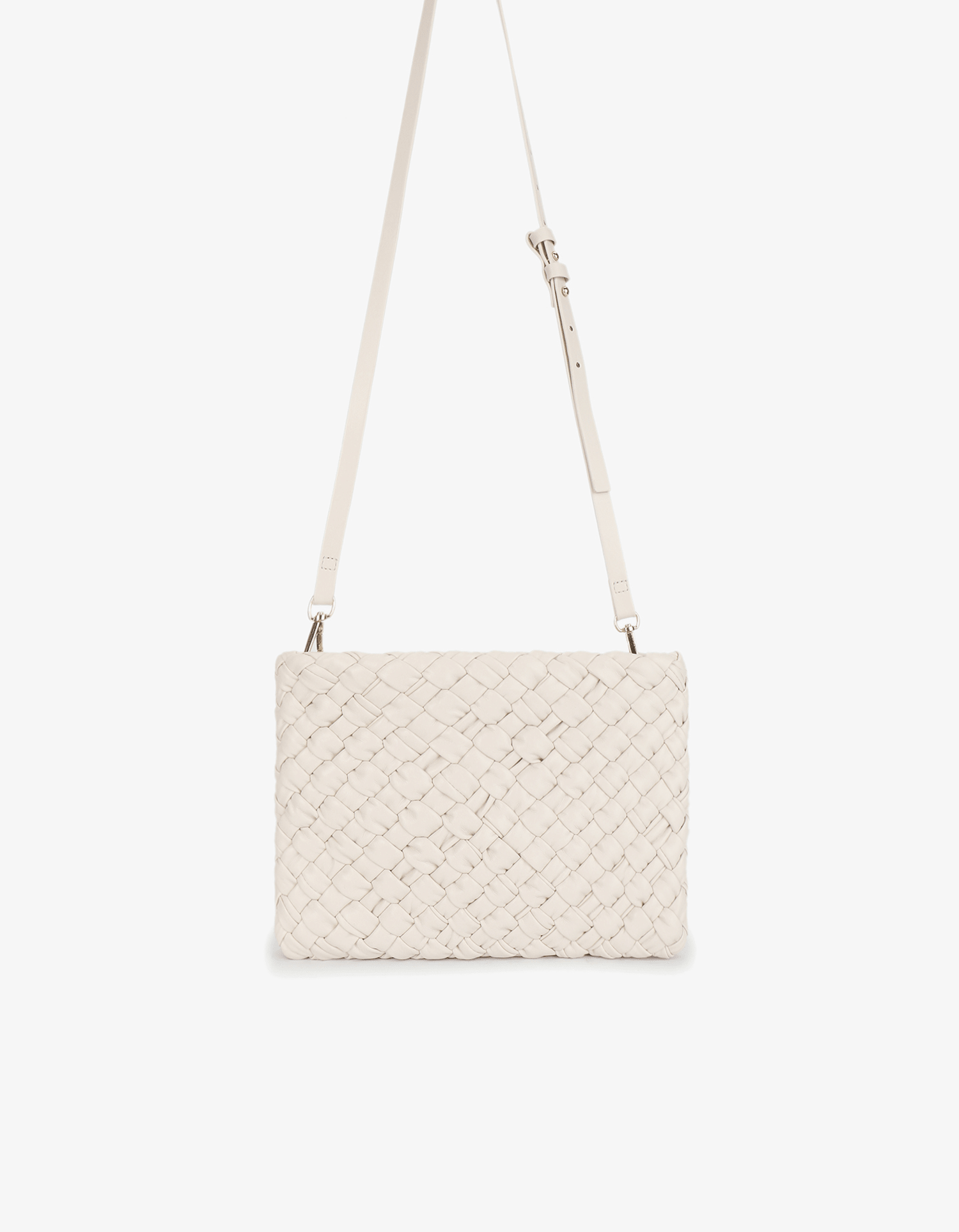 NIEVES WOVEN CLUTCH OFF WHITE - REMI/REID