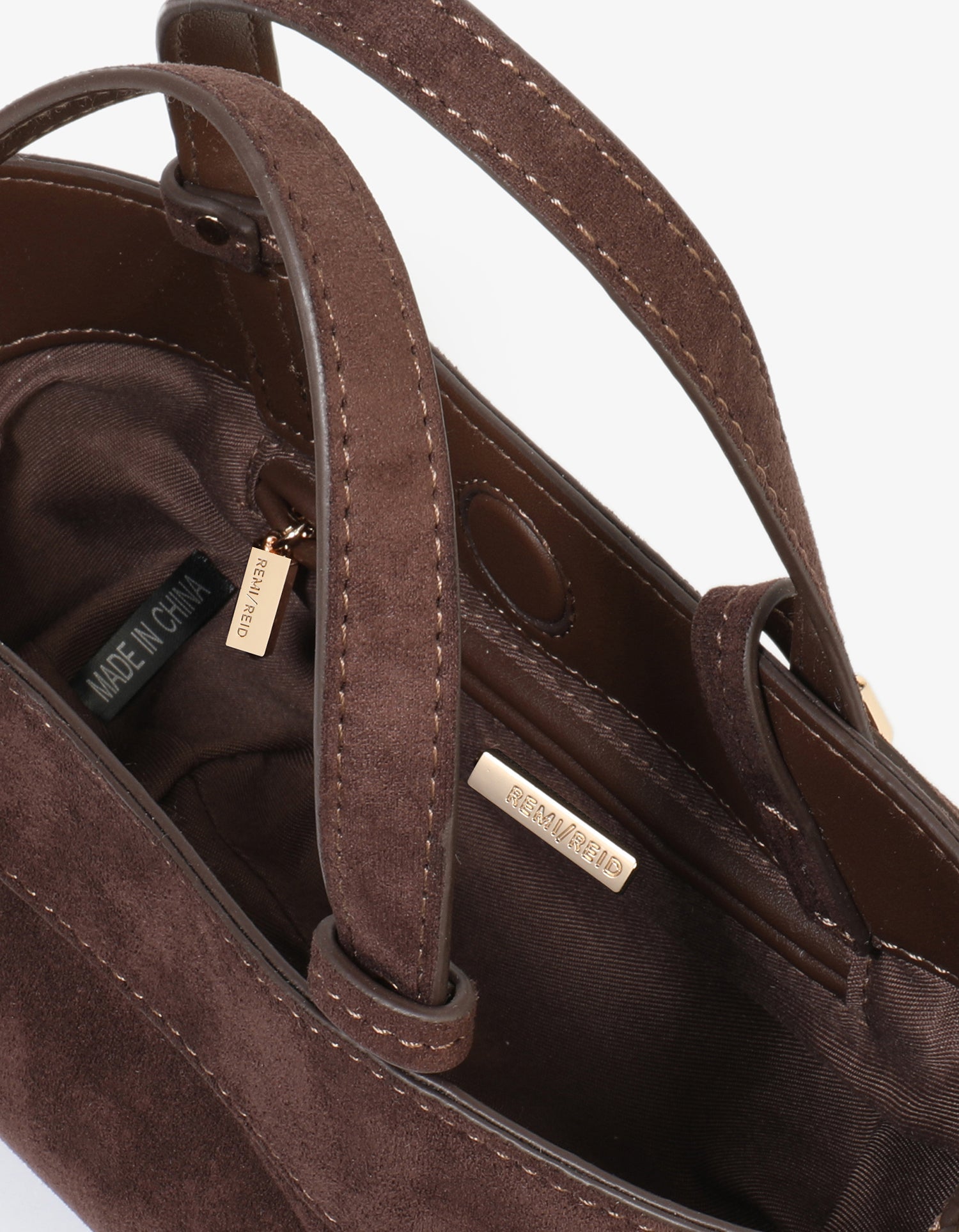 NINETTE MINI FAUX SUEDE CHOCOLATE - REMI/REID
