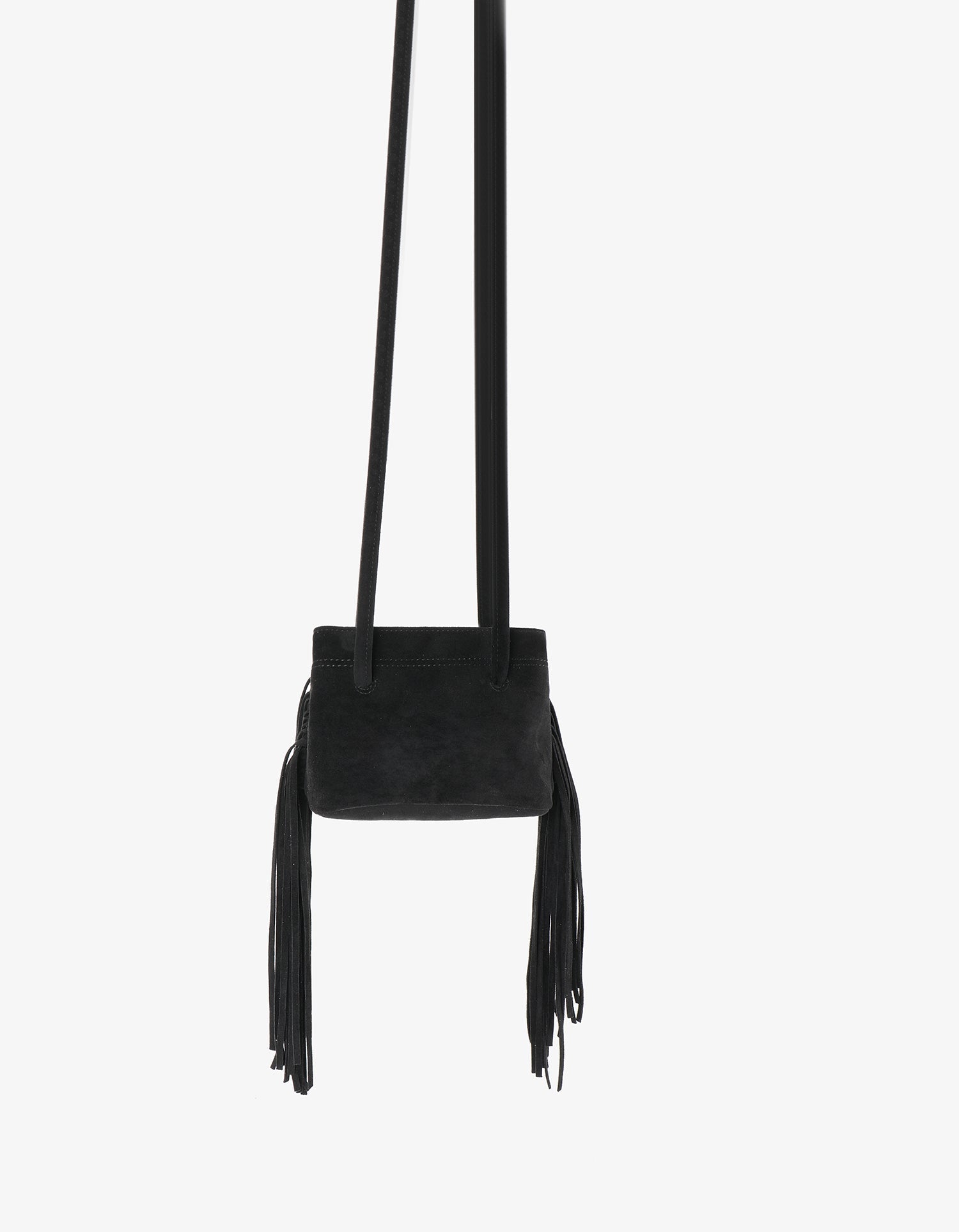 NOE FRINGE FAUX SUEDE SHORT BLACK - REMI/REID