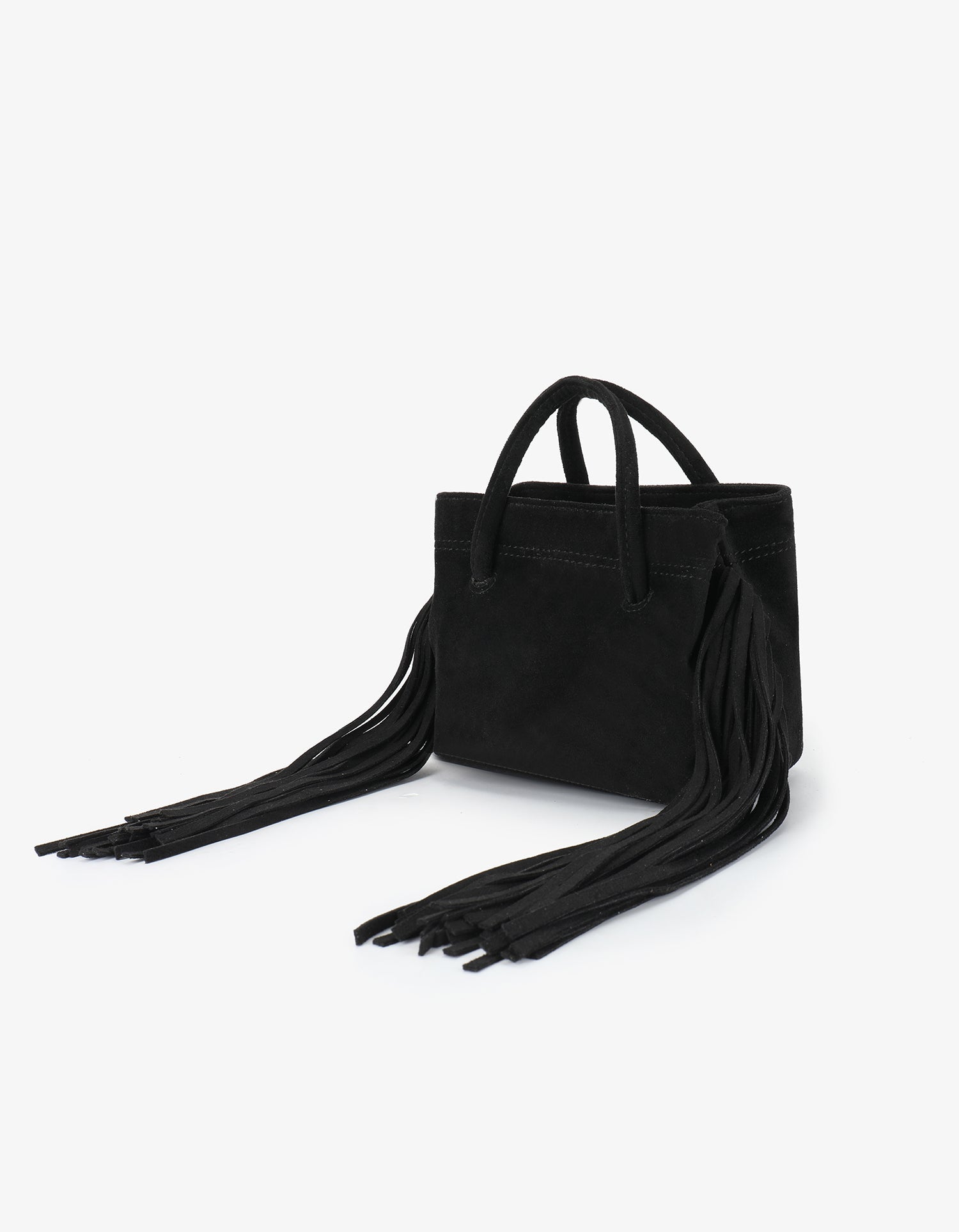 NOE FRINGE FAUX SUEDE SHORT BLACK - REMI/REID