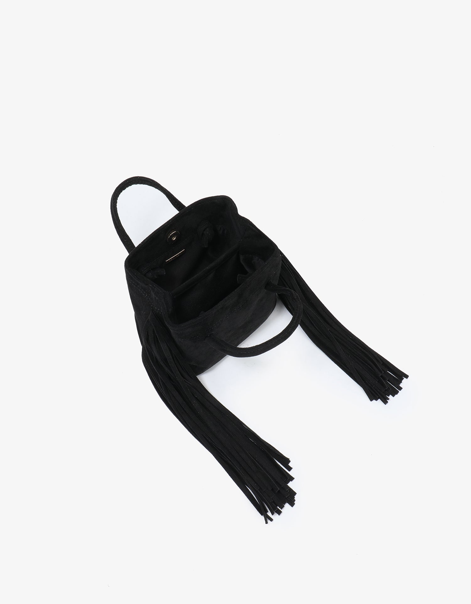 NOE FRINGE FAUX SUEDE SHORT BLACK - REMI/REID
