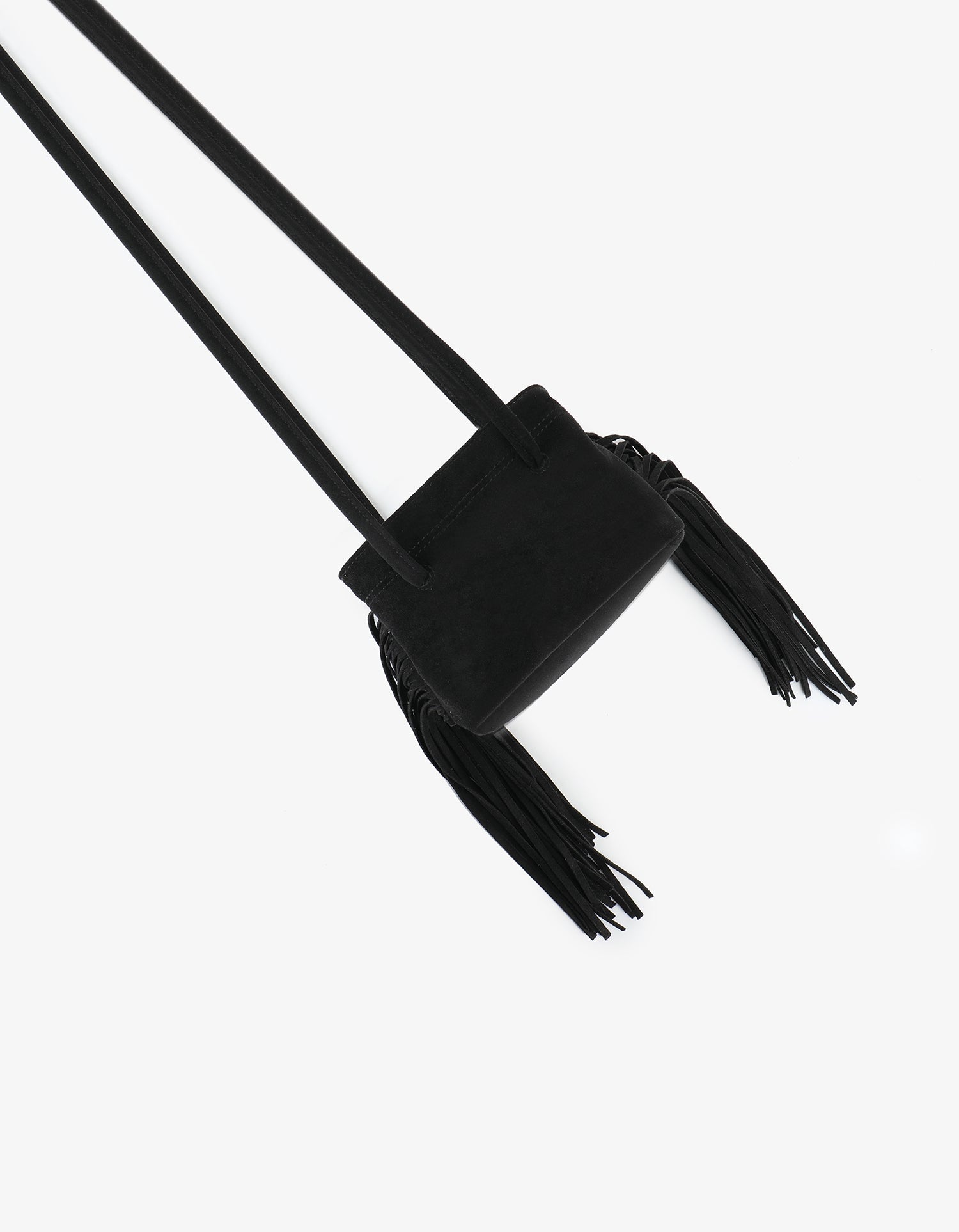NOE FRINGE FAUX SUEDE SHORT BLACK - REMI/REID