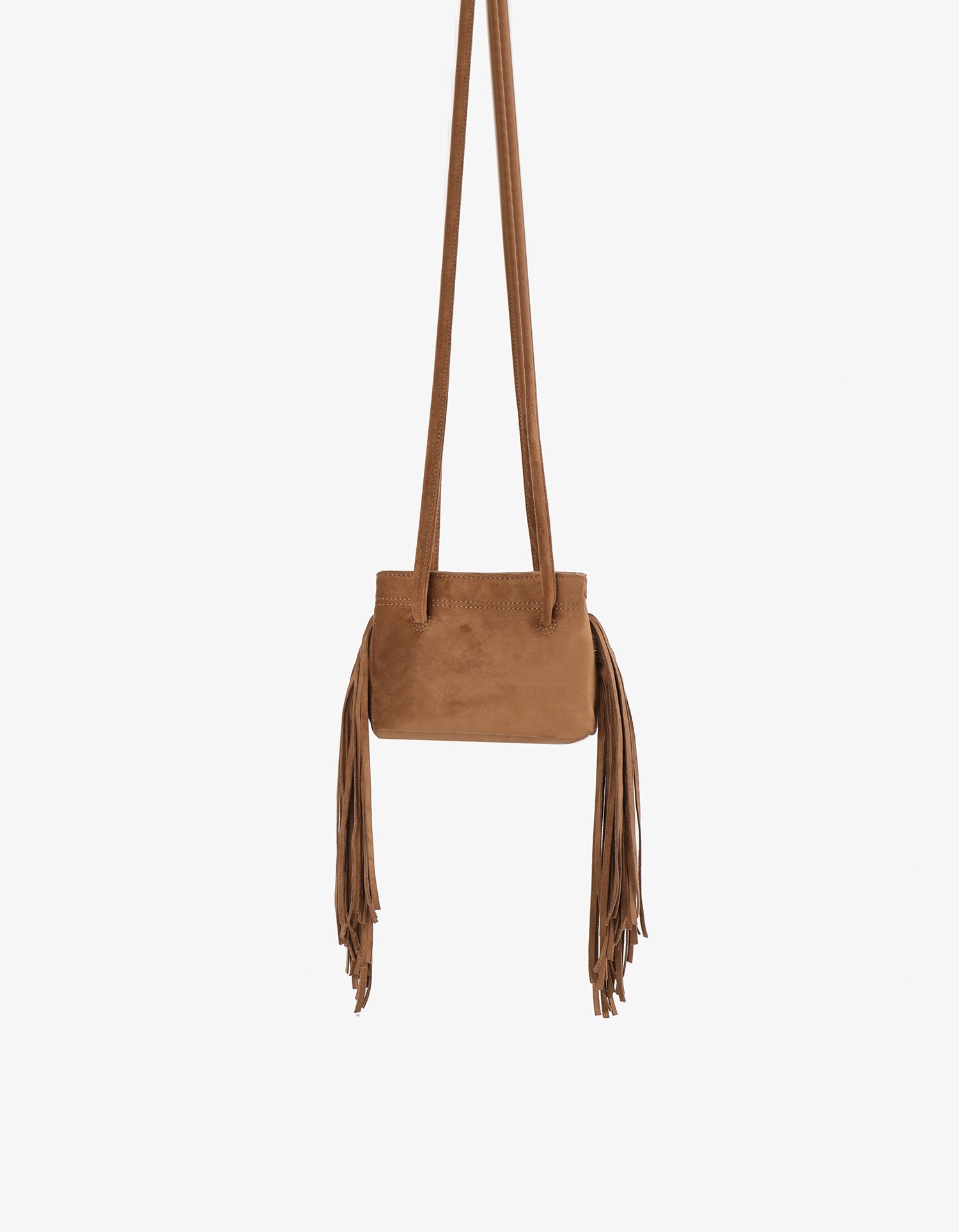 NOE FRINGE FAUX SUEDE SHORT CAMEL - REMI/REID