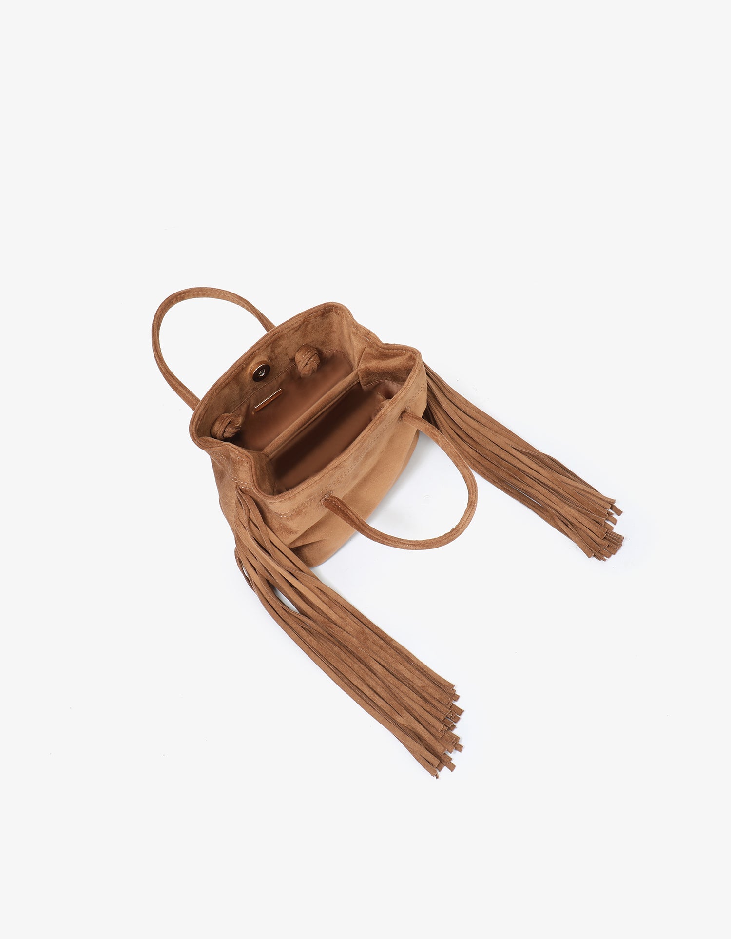 NOE FRINGE FAUX SUEDE SHORT CAMEL - REMI/REID