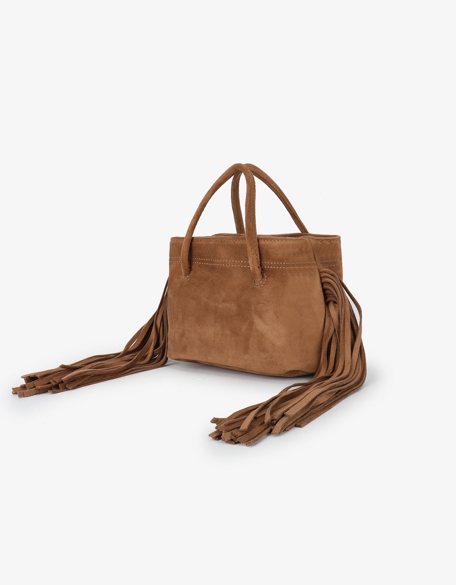 NOE FRINGE FAUX SUEDE SHORT CAMEL - REMI/REID