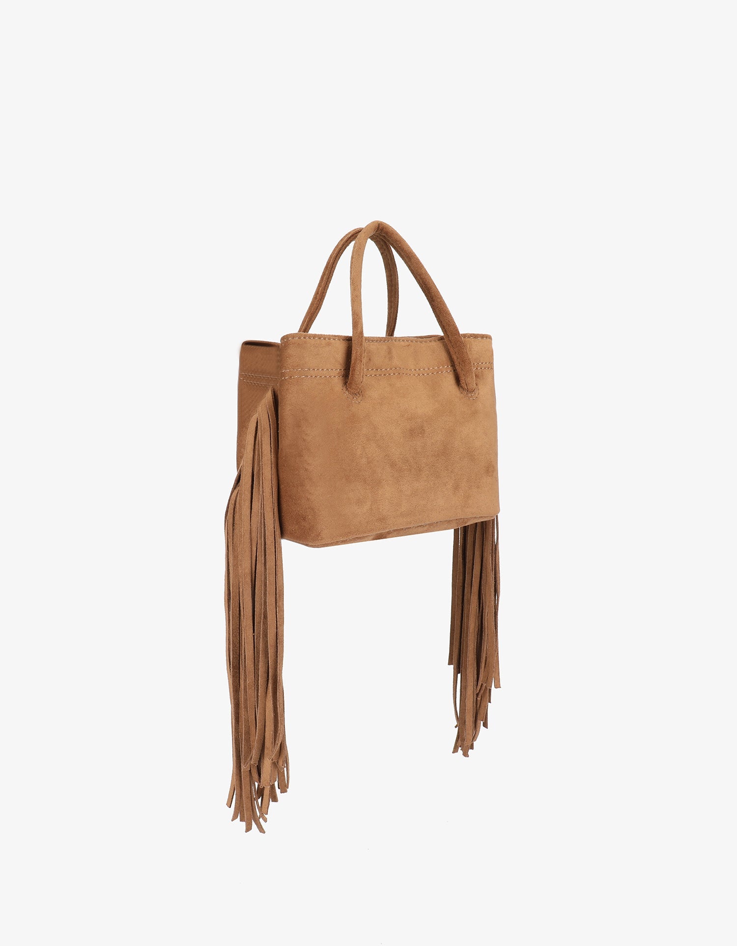 NOE FRINGE FAUX SUEDE SHORT CAMEL - REMI/REID