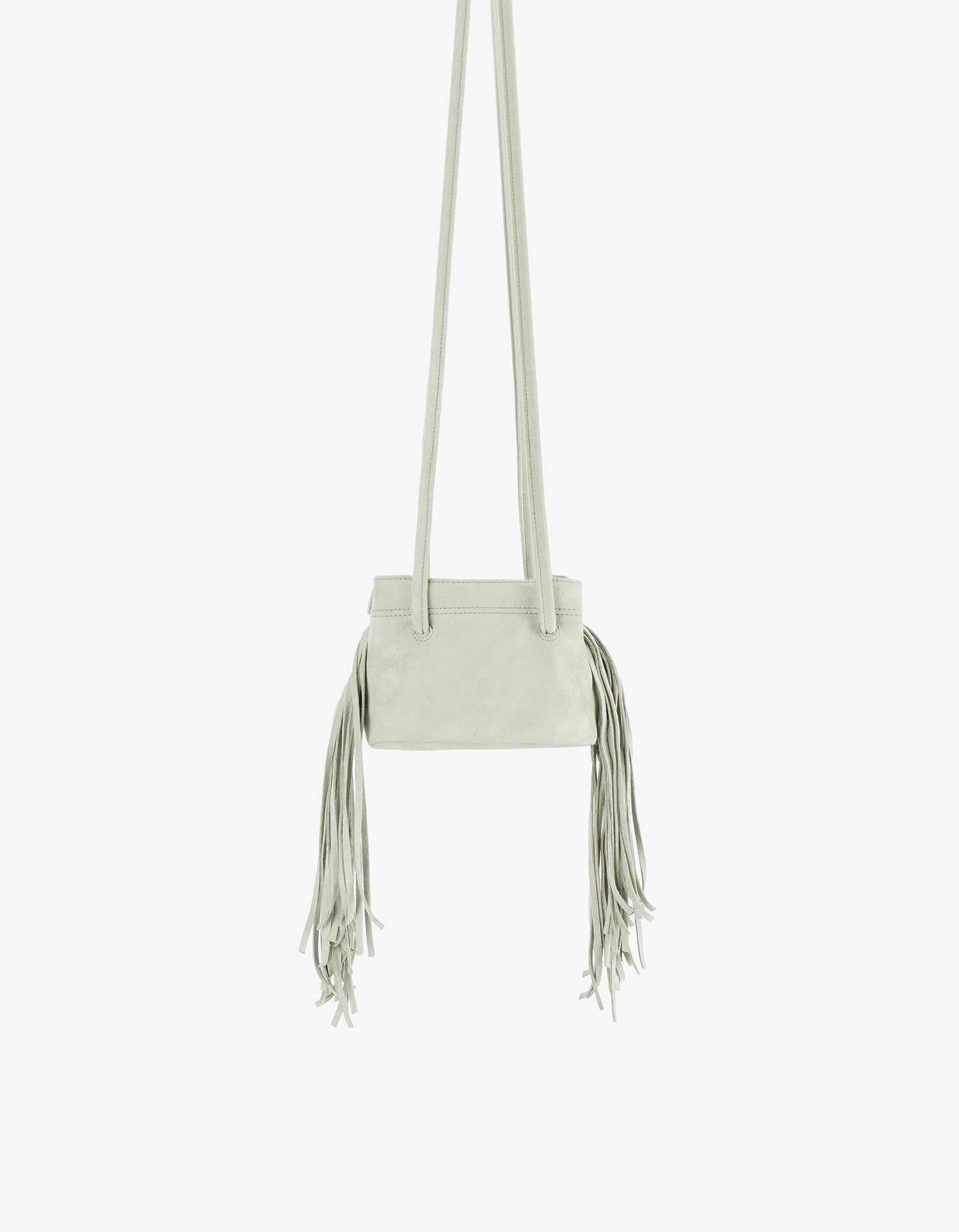 NOE FRINGE FAUX SUEDE SHORT CELADON - REMI/REID