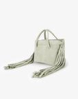 NOE FRINGE FAUX SUEDE SHORT CELADON - REMI/REID